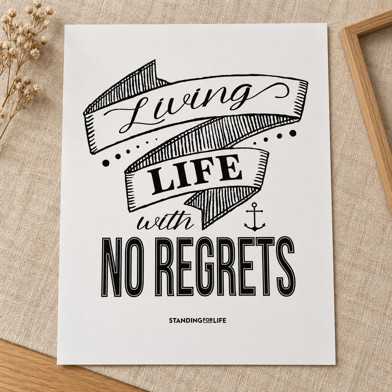 Living Life with No Regrets (11x14 Print) - Image 3