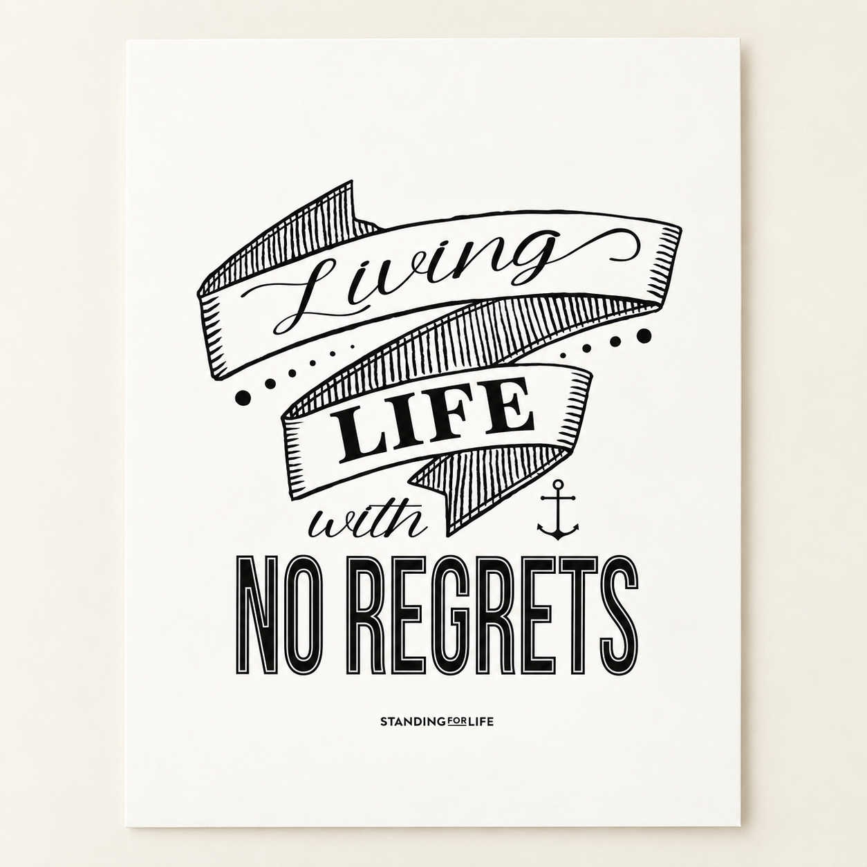 Living Life with No Regrets (11x14 Print) - Image 4